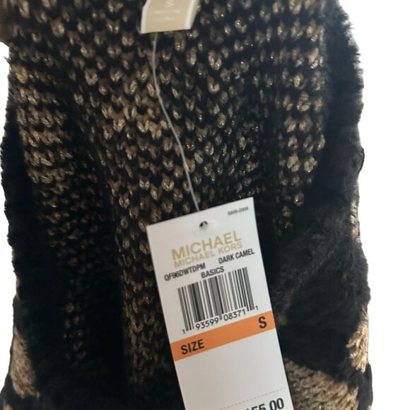 MICHAEL KORS Animal Print Dark Camel Sweater Size Small NEW - Picture 5 of 5
